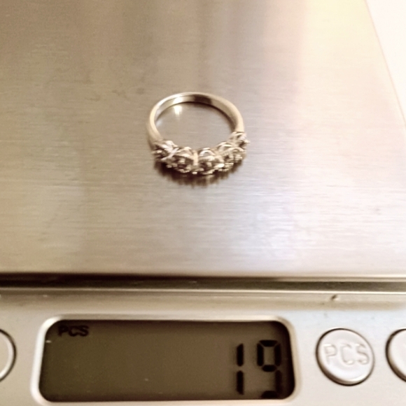 Sterling Silver 925 J&S Natural White & Chocolate Diamond Ring Size 5 - Picture 8 of 8